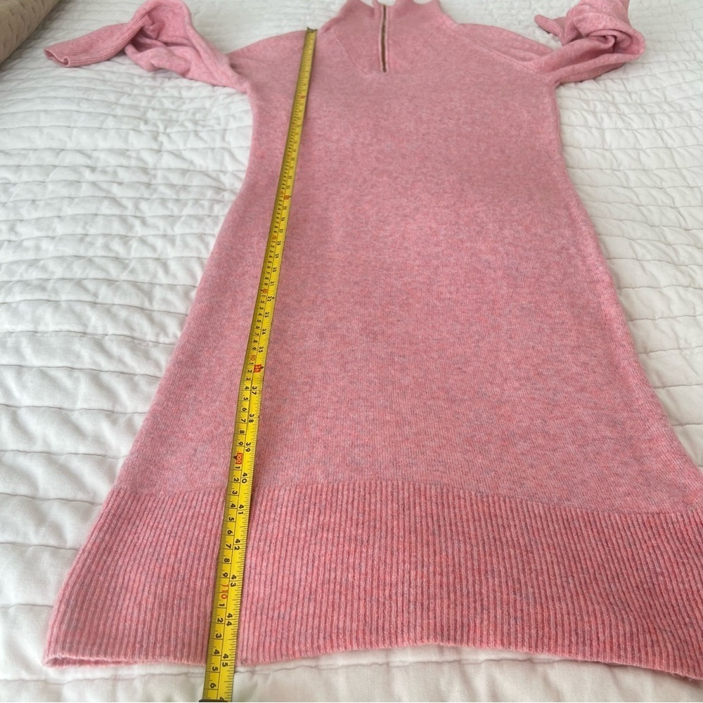 J.Crew Pink Half-Zip Sweater Dress in Super Soft Yarn sz XS - Picture 14 of 15